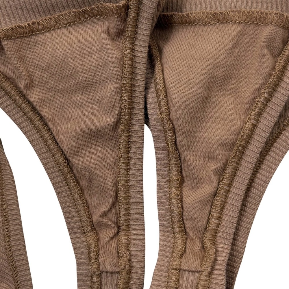 SKIMS Soft Lounge‎ Rib Dipped Thong Team USA Lot of 2 Sienna Medium - Picture 6 of 10